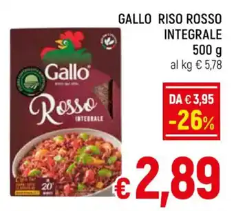 A&O GALLO RISO ROSSO INTEGRALE 500 g offerta