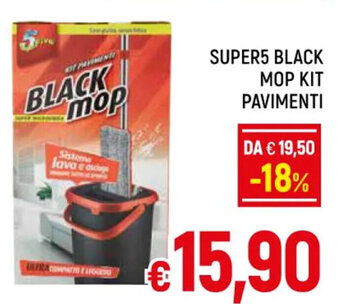A&O SUPER5 BLACK MOP KIT PAVIMENTI offerta