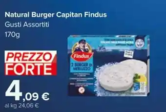 Carrefour Iper Natural Burger Capitan Findus Gusti Assortiti 170g offerta
