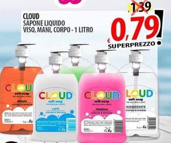 Il Genio Supermercato CLOUD SAPONE LIQUIDO VISO, MANI, CORPO - 1 LITRO offerta