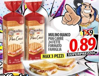 Il Genio Supermercato MULINO BIANCO PAN CARRE 24 FETTE FORMATO FAMIGLIA offerta