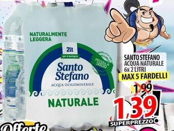 Il Genio Supermercato SANTO STEFANO ACQUA NATURALE 6x 2 LITRI offerta
