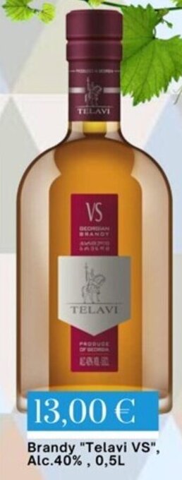Brandy "Telavi VS", Alc.40%, 0,5L