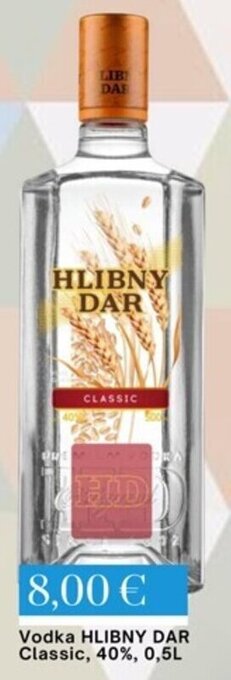 Mix Markt Vodka HLIBNY DAR Classic, 40%, 0,5L offerta