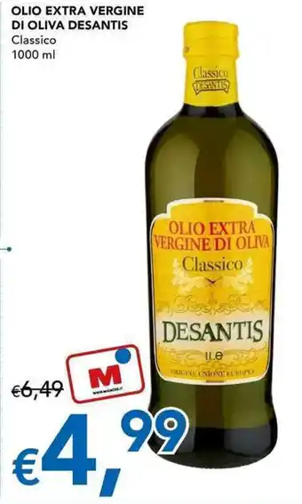 Migross Supermercati e Market OLIO EXTRA VERGINE DI OLIVA DESANTIS Classico 1000 ml offerta