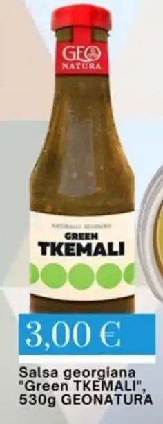 Salsa georgiana "Green TKEMALI", 530g GEONATURA
