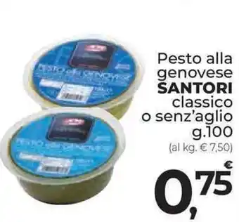 Supermercati Dok Pesto alla genovese SANTORI classico 100 g offerta