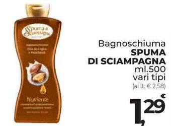 Supermercati Dok Bagnoschiuma SPUMA DI SCIAMPAGNA ml.500 vari tipi offerta