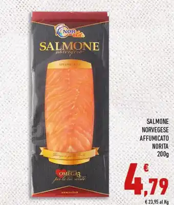 Conad SALMONE NORVEGESE AFFUMICATO NORITA 200g offerta