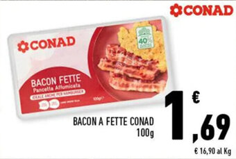 Conad BACON A FETTE CONAD 100g offerta