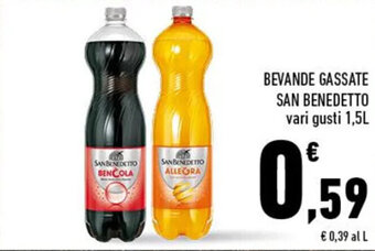 Conad BEVANDE GASSATE SAN BENEDETTO vari gusti 1,5L offerta