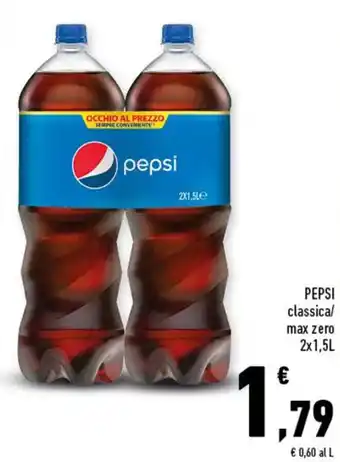 Conad PEPSI classical max zero 2x 1,5L offerta