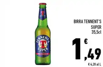 Conad BIRRA TENNENT'S SUPER 35,5cl offerta