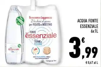 Conad ACQUA FONTE ESSENZIALE 6x1L offerta