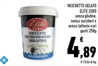 Conad VASCHETTE GELATO ELITE ZERO 250g offerta
