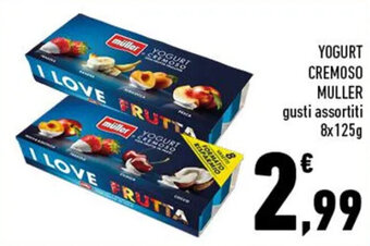 Conad YOGURT CREMOSO MULLER gusti assortiti 8x125g offerta