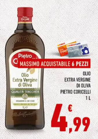 Conad OLIO EXTRA VERGINE DI OLIVA PIETRO CORICELLI 1 l offerta