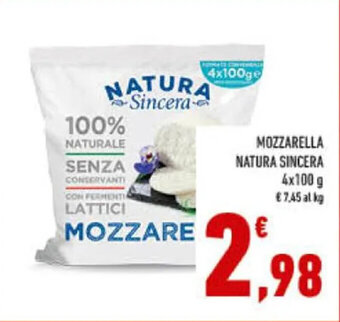 Conad MOZZARELLA NATURA SINCERA 4 x 100 g offerta