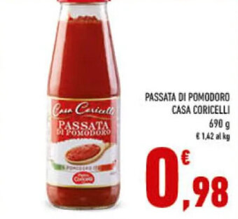 Conad PASSATA DI POMODORO CASA CORICELLI 690 g offerta