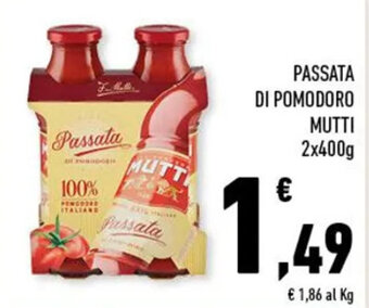 Conad PASSATA DI POMODORO MUTTI 2x400g offerta