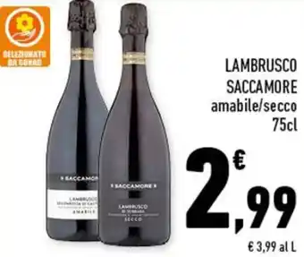 LAMBRUSCO SACCAMORE amabile/secco 75cl