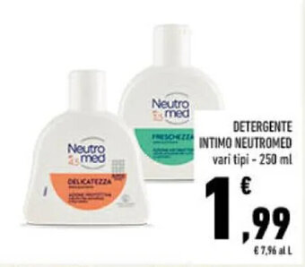 Conad DETERGENTE INTIMO NEUTROMED vari tipi - 250 ml offerta