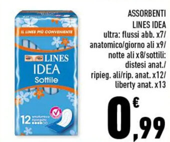 Conad ASSORBENTI LINES IDEA offerta