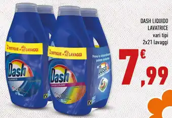 Conad DASH LIQUIDO LAVATRICE vari tipi 2x21 lavaggi offerta