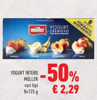 Conad YOGURT INTERO MÜLLER vari tipi 8x125 g offerta