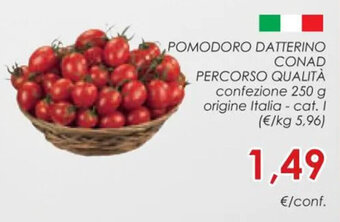 Conad POMODORO DATTERINO CONAD PERCORSO QUALITÀ 250 g offerta