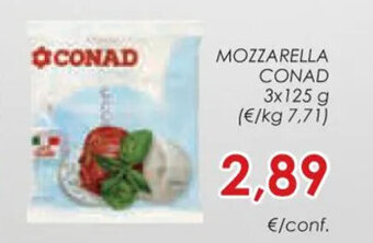 Conad MOZZARELLA CONAD 3X125 g offerta