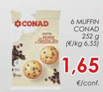 Conad 6 MUFFIN CONAD 252 g offerta