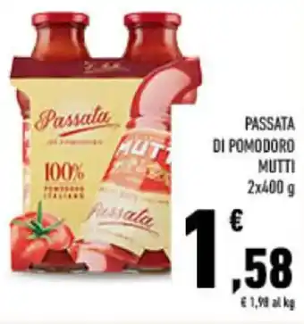 Conad PASSATA DI POMODORO MUTTI 2 x 400 g offerta