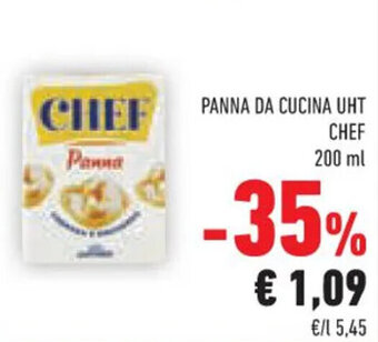 Conad PANNA DA CUCINA UHT CHEF 200 ml offerta