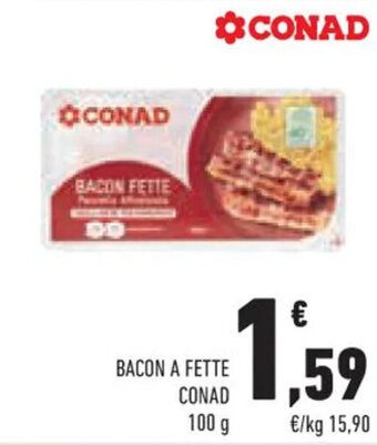 Conad BACON FETTE CONAD 100 g offerta