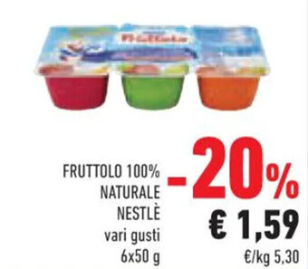 Conad FRUTTOLO 100% NATURALE NESTLE vari gusti 6x50 g offerta