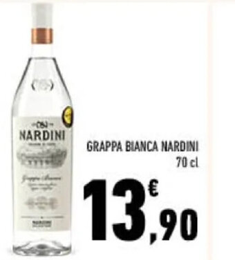 Conad GRAPPA BIANCA NARDINI 70 cl offerta