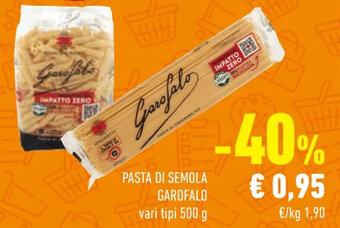 Conad PASTA DI SEMOLA GAROFALO vari tipi 500 g offerta