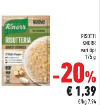 Conad RISOTTI KNORR vari tipi 175 g offerta