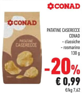 Conad PATATINE CASERECCE CONAD 130 g offerta