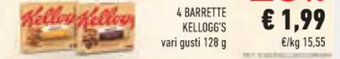 Conad 4 BARRETTE KELLOGG'S vari gusti 128 g offerta