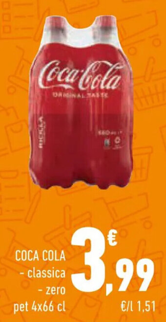 Conad COCA COLA - classica - zero pet 4x66 cl offerta