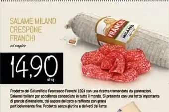 Conad Franchi salame milano crespone offerta