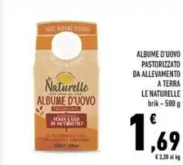 Conad Le naturelle albume uovo pastorizzato da allevamento a terra offerta