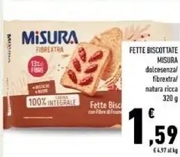 Conad Misura fette biscottate offerta