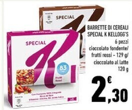 Conad Kelloggs barrette di cereali special k offerta