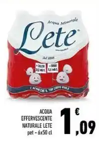Conad Lete acqua effervescente naturale offerta
