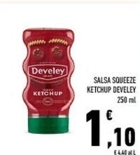 Conad Develey salsa squeeze ketchup offerta