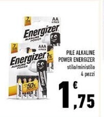 Conad Energizer pile alkaline power offerta