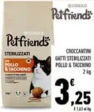 Conad Conad croccantini gatti sterilizzati pollo & tacchino offerta